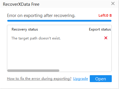 fix the errors during exporting